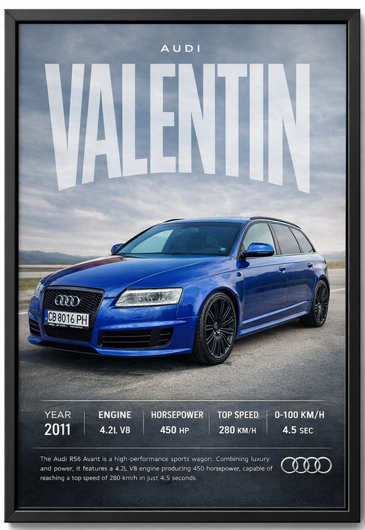 Cristal Edition – Персонализиран Постер за Кола